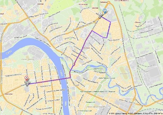 Теперь на Яндекс.Картах можно посмотреть, как добраться из одной точки Пскова в другую на общественном транспорте