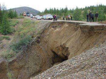 В Якутии 106 км федеральной трассы размыло дождем