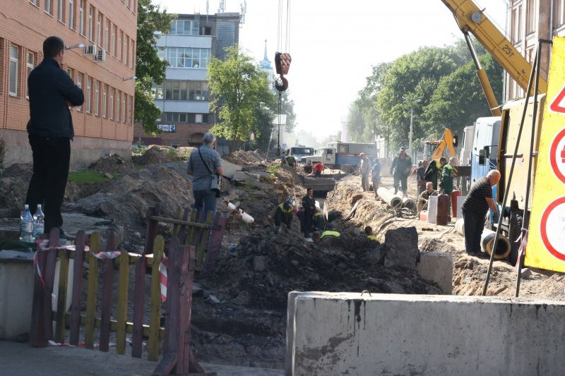 Реконструкция улицы Калинина в Пскове идет согласно графику