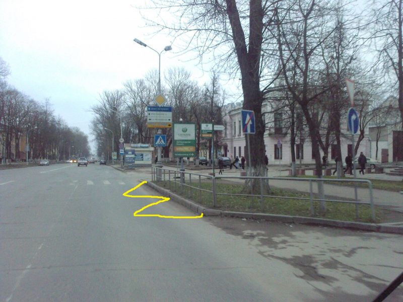 Парковку на Октябрьском пр. перед пересечением с ул. Металлистов запретят