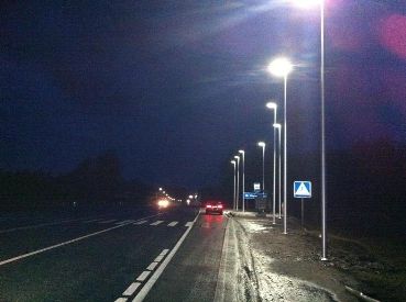 Светодиодное освещение появится на пешеходных переходах автодороги Псков-Гдов-Сланцы-Кингисепп