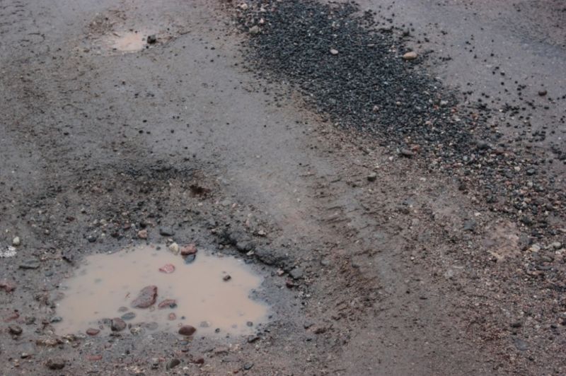 На состояние дороги в Великолукском районе пожаловался активист «Убитых дорог»