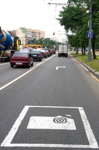 Новая дорожная разметка уже появилась на дорогах Москвы