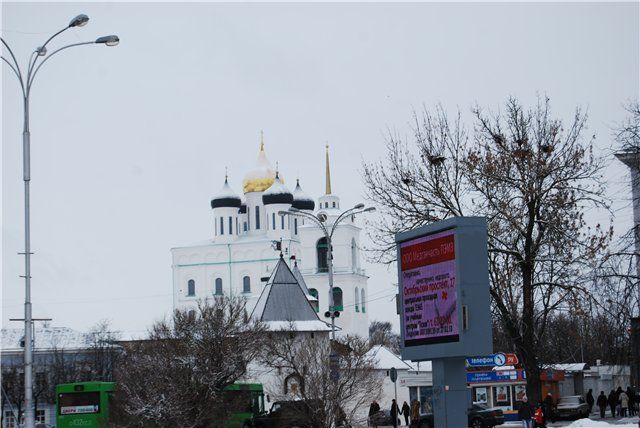 Интерактивная карта ДТП в Псковской области будет транслироваться на экране на площади Ленина