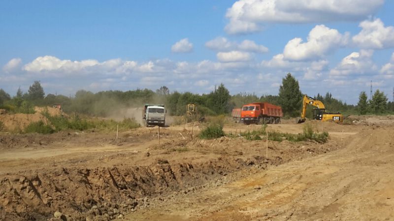 В Пскове началось строительство дороги вокруг жилого квартала «Северный»