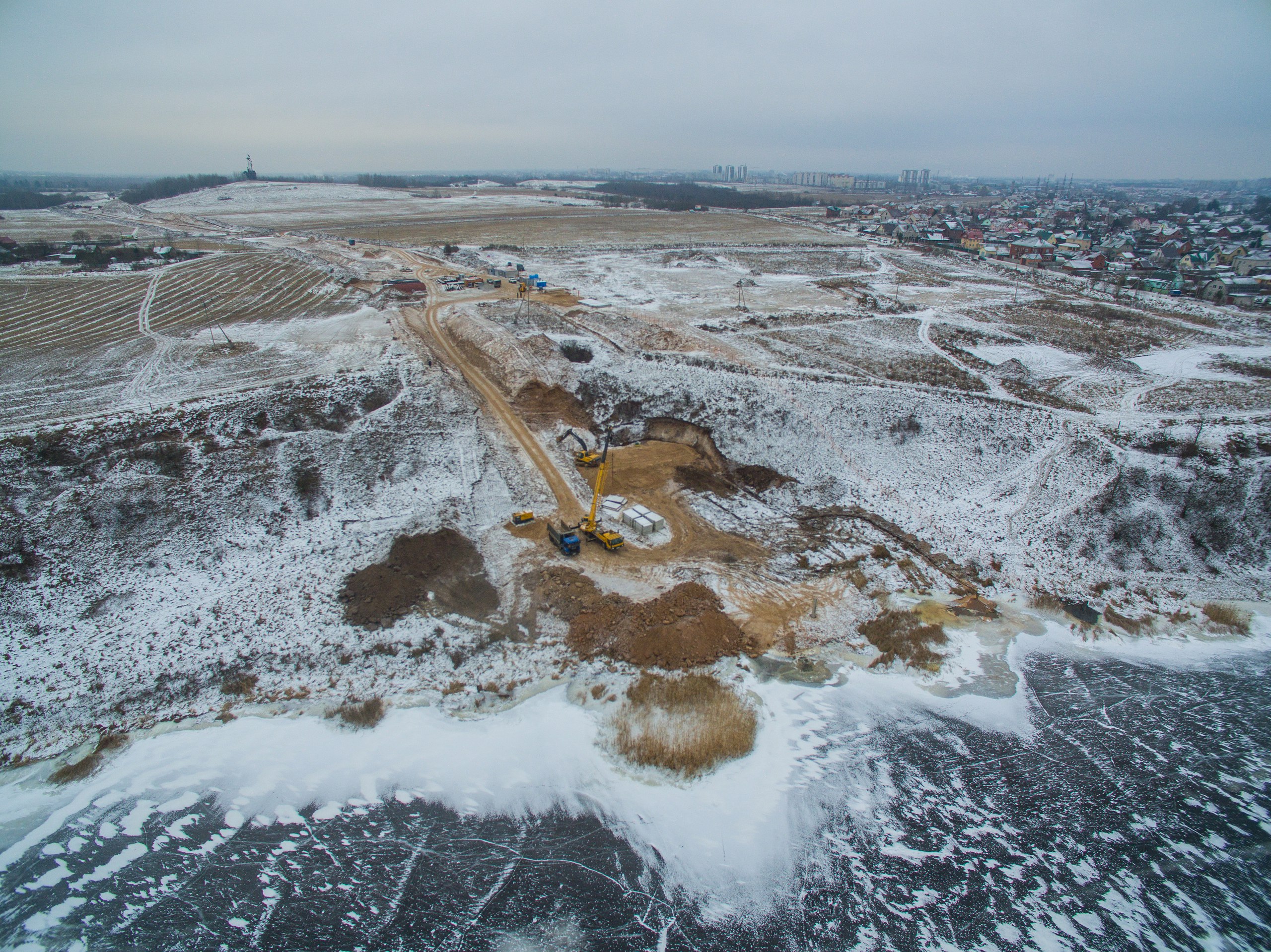 Продолжается строительство 2-го пускового комплекса Северного обхода г. Пскова