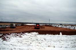 На транспортной развязке будущего Северного обхода и автодороги Псков-Гдов ведется монтаж подземных пешеходных переходов