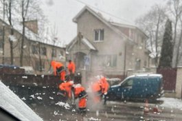 Некачественно выполненные работы в снегопад в Калининграде переделаны