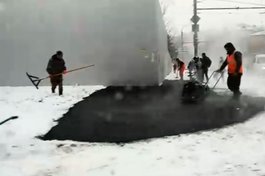 Нарушения по укладке асфальта в снег в Оренбурге не выявлены