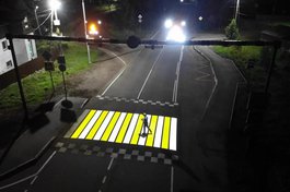 В Красноярском крае заработала первая в регионе проекционная разметка